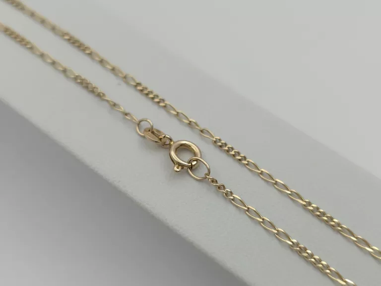 ZŁOTY ŁAŃCUSZEK SPLOT: FIGARO - 375 9K 47CM 2,45G