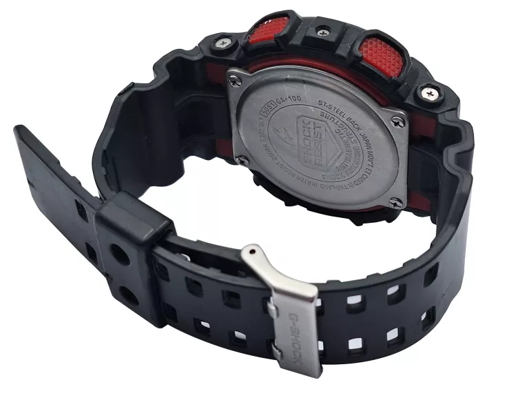 ZEGAREK MĘSKI CASIO G-SHOCK GA-100-1A4ER CZARNO-CZERWONY