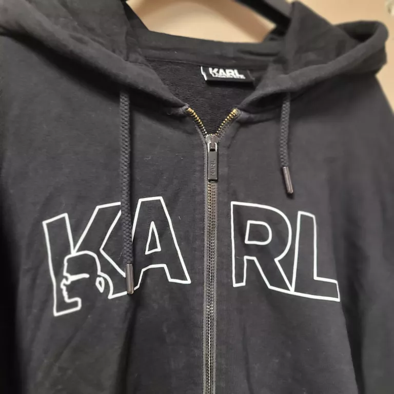 BLUZA KARL LAGERFELD CZARNA ROZPINANA 4 XL