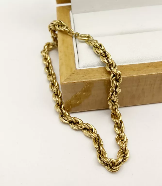 ZŁOTA BRANSOLETKA Z WYJĄTKOWYM SPLOTEM! PRÓBA 750 (18K) 22 CM
