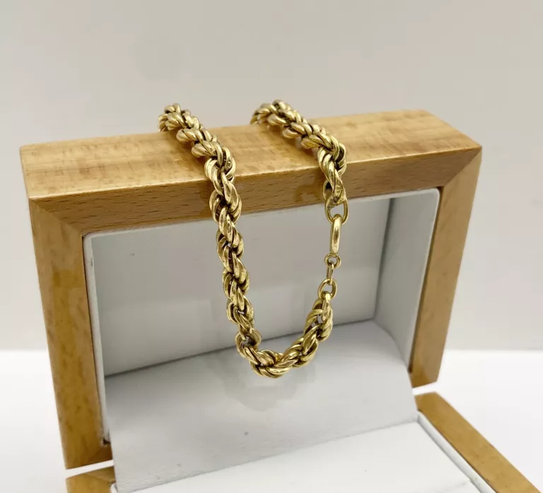 ZŁOTA BRANSOLETKA Z WYJĄTKOWYM SPLOTEM! PRÓBA 750 (18K) 22 CM