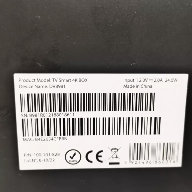 DEKODER TV SMART 4K BOX DV8981 VECTRA