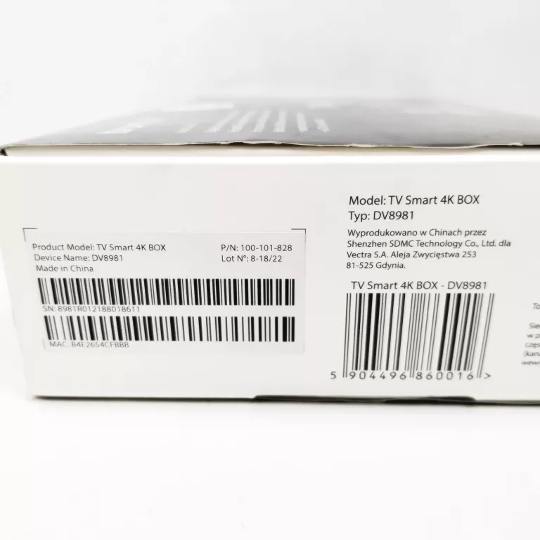 DEKODER TV SMART 4K BOX DV8981 VECTRA