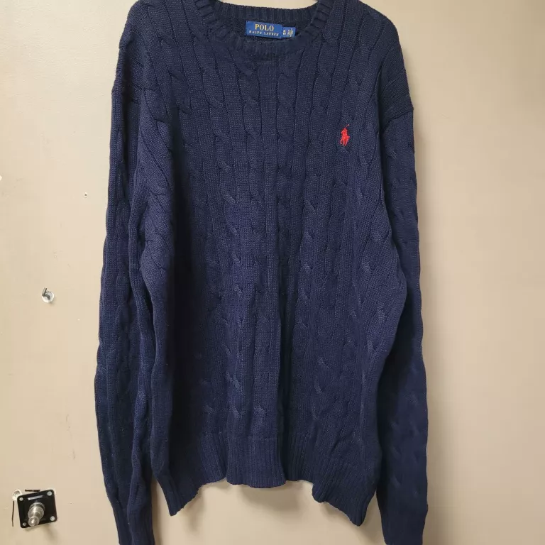 SWETER POLO RALF LAUREN GRANATOWY XL