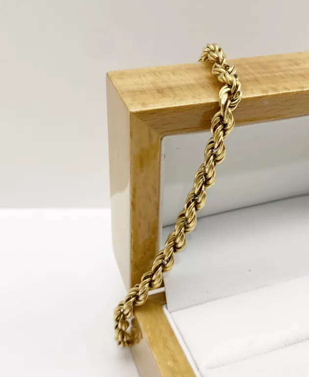 ZŁOTA BRANSOLETKA Z WYJĄTKOWYM SPLOTEM! PRÓBA 750 (18K) 22 CM