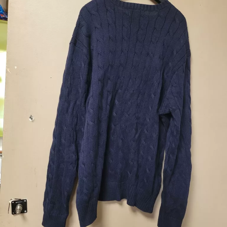 SWETER POLO RALF LAUREN GRANATOWY XL