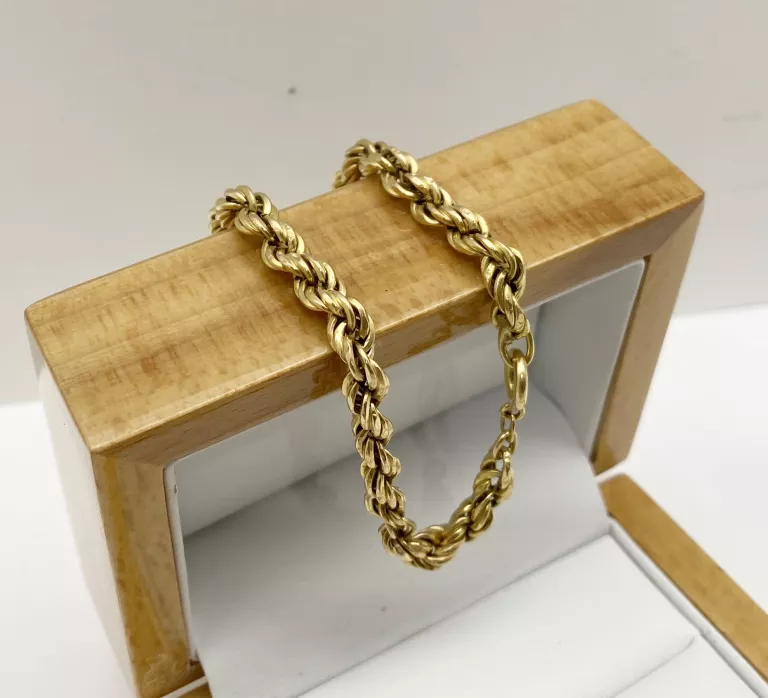 ZŁOTA BRANSOLETKA Z WYJĄTKOWYM SPLOTEM! PRÓBA 750 (18K) 22 CM