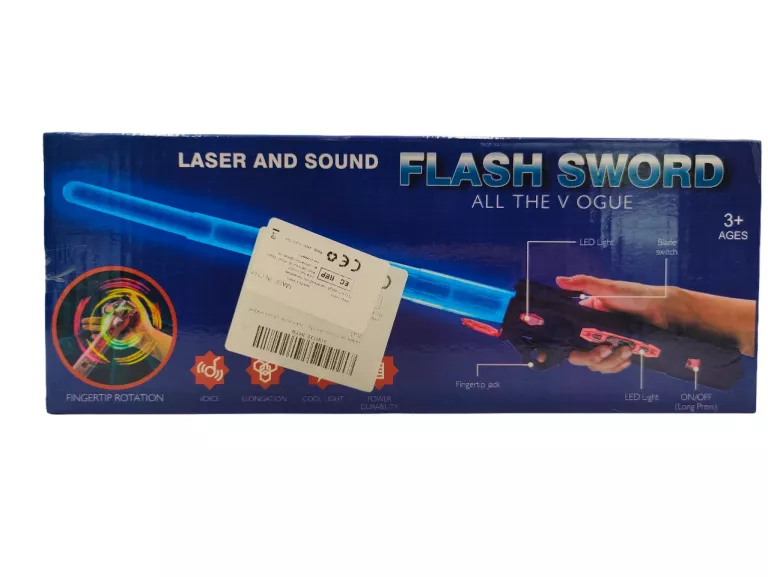 MIECZ SWIETLNY TELESKOPOWY LED DZWIEK ZABAWKA DLA DZIECI 7 KOLORÓW