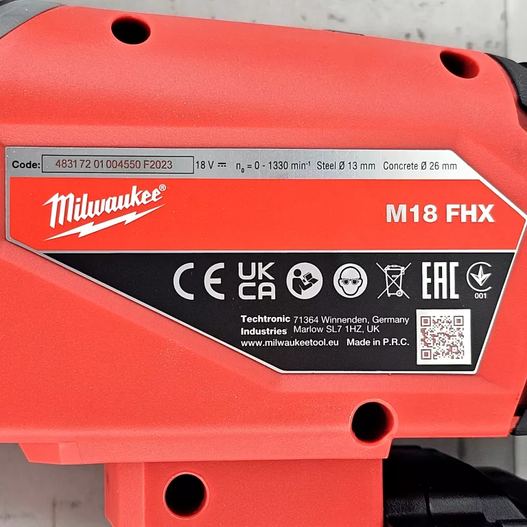 MŁOTOWIERTARKA M18 FHX-0X SDS-PLUS MILWAUKEE/AKU/KOMPLET/FAKTURA