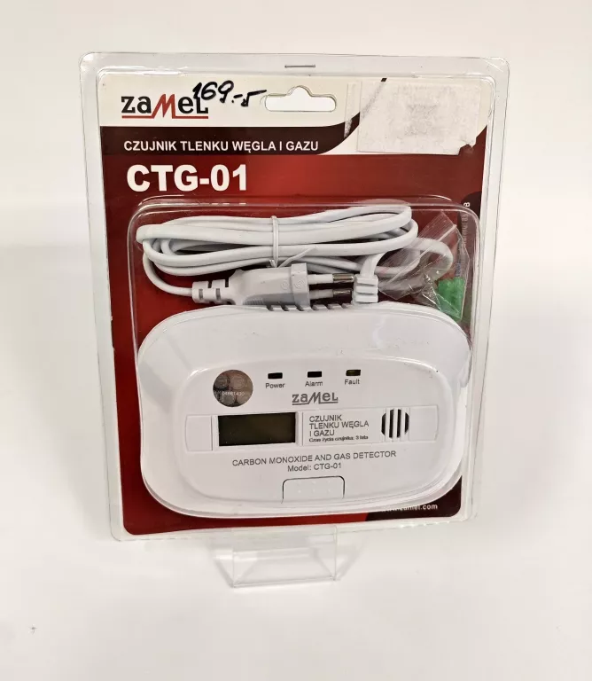 CZUJNIK TLENKU WĘGLA I GAZU CTG-01 2W1 230V