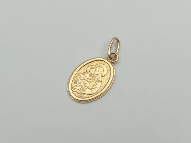 ZŁOTA ZAWIESZKA MEDALIK - 585 14K 1,15G
