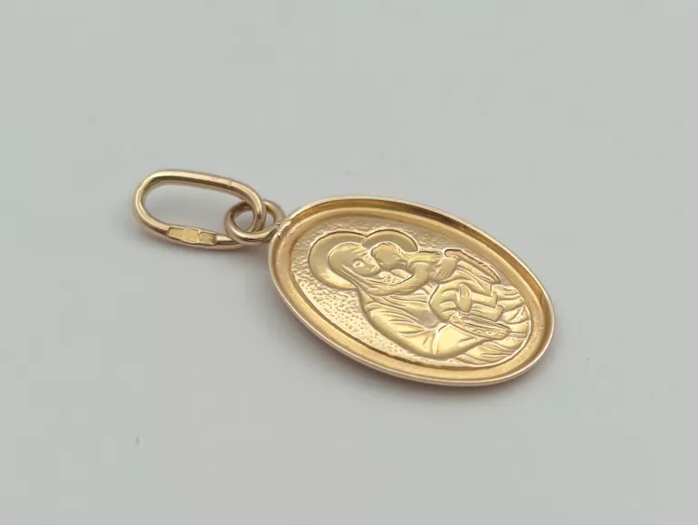 ZŁOTA ZAWIESZKA MEDALIK - 585 14K 1,15G
