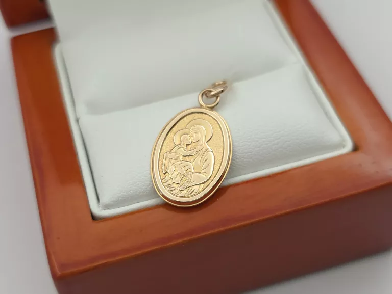 ZŁOTA ZAWIESZKA MEDALIK - 585 14K 1,15G