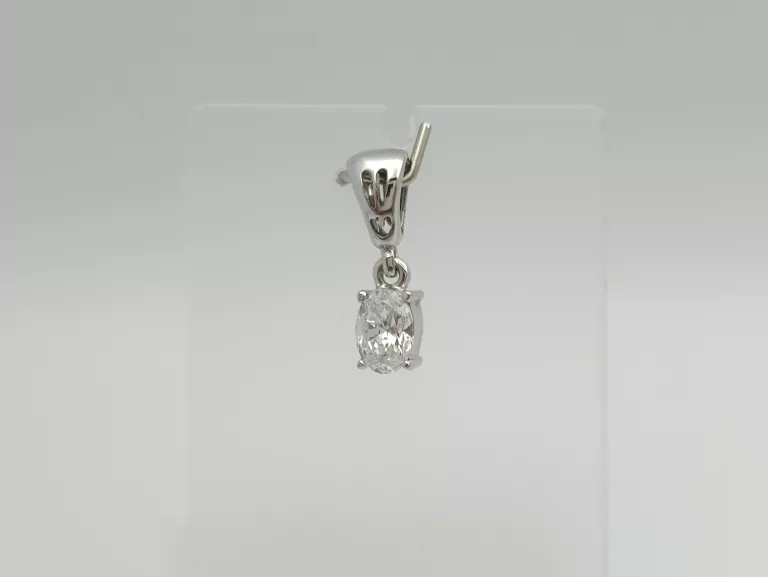 ZAWIESZKA Z BIAŁEGO ZŁOTA Z CYRKONIĄ - 585 14K 1,56G