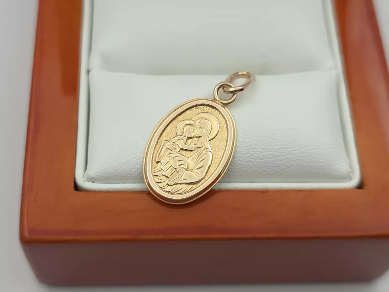 ZŁOTA ZAWIESZKA MEDALIK - 585 14K 1,15G