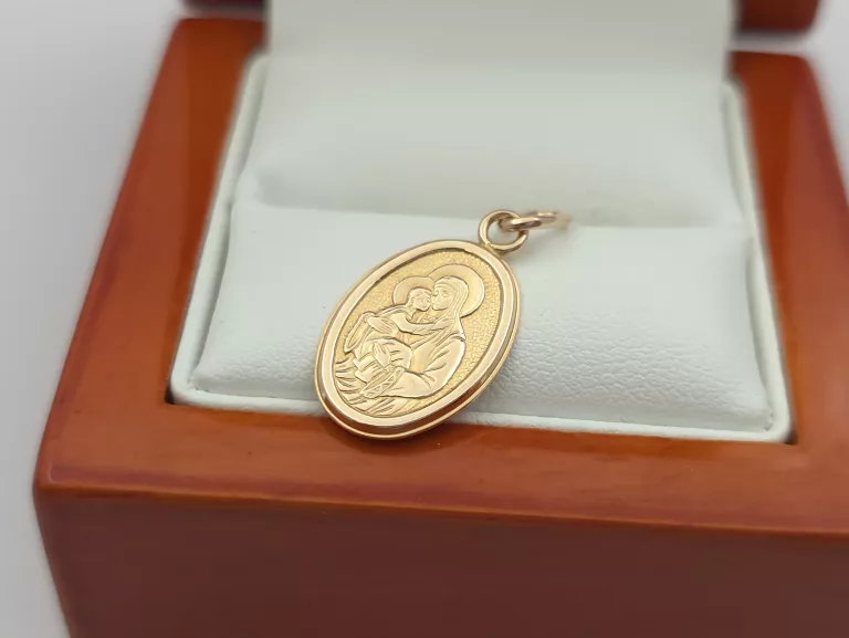 ZŁOTA ZAWIESZKA MEDALIK - 585 14K 1,15G