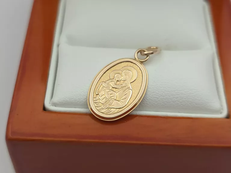 ZŁOTA ZAWIESZKA MEDALIK - 585 14K 1,15G