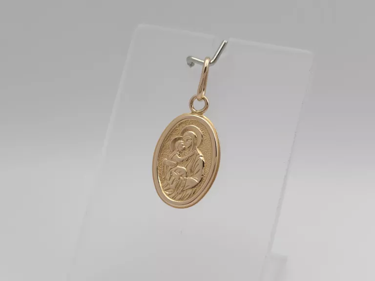 ZŁOTA ZAWIESZKA MEDALIK - 585 14K 1,15G
