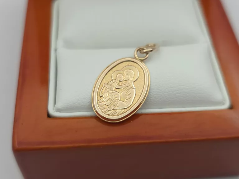 ZŁOTA ZAWIESZKA MEDALIK - 585 14K 1,15G