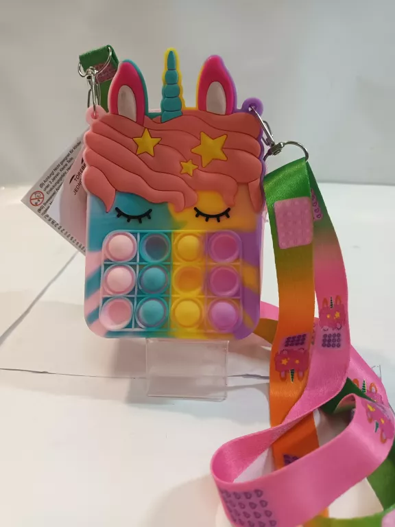 TOREBKA POP IT JEDNOROŻEC SASZETKA SENSORYCZNA MIX KOLORÓW