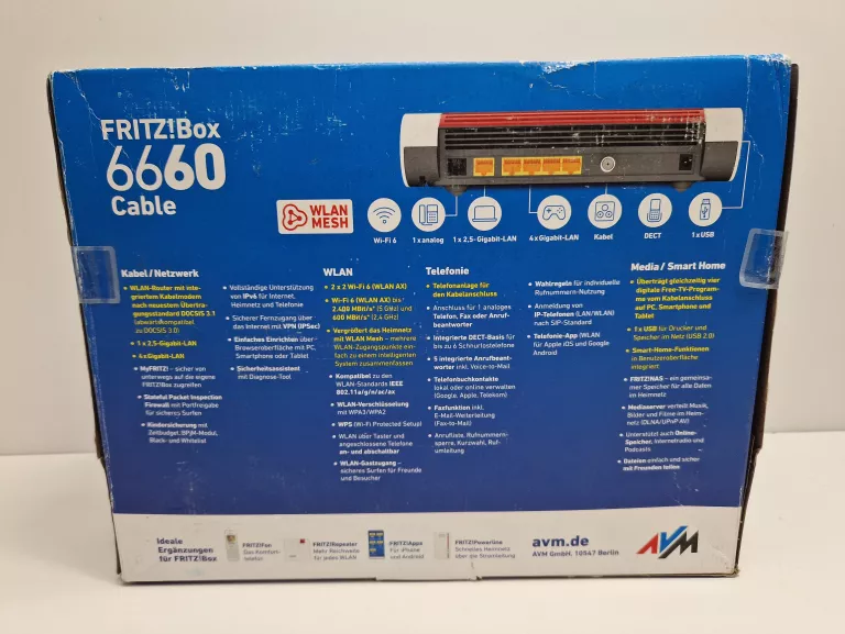 ROUTER AVM FRITZ! BOX 6660 CABLE 802.11AX WI-FI 6