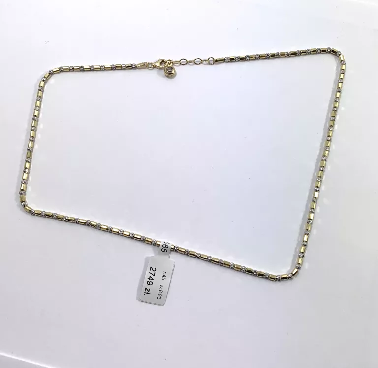 ZŁOTY ŁAŃCUSZEK 8,83G 585 45CM