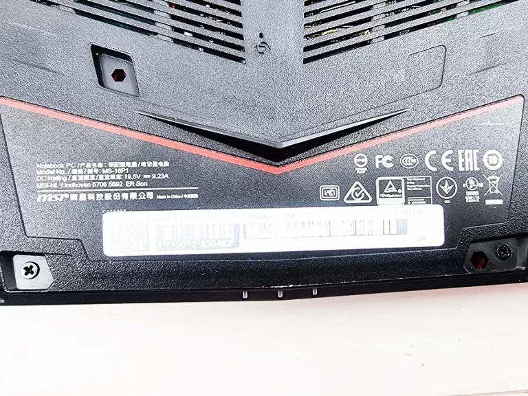 LAPTOP MSI GE63VR Z ZASILACZEM BLACK WEEK
