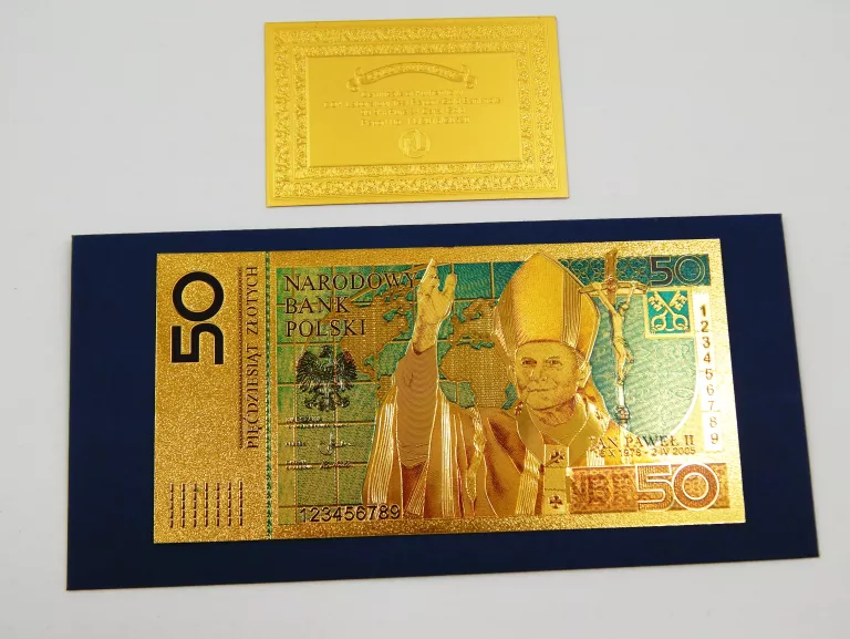 BANKNOTY KOLEKCJONERSKIE POZŁACANE