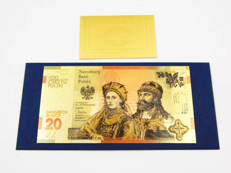 BANKNOTY KOLEKCJONERSKIE POZŁACANE