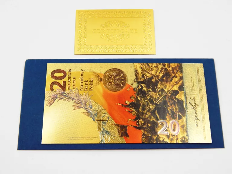 BANKNOTY KOLEKCJONERSKIE POZŁACANE