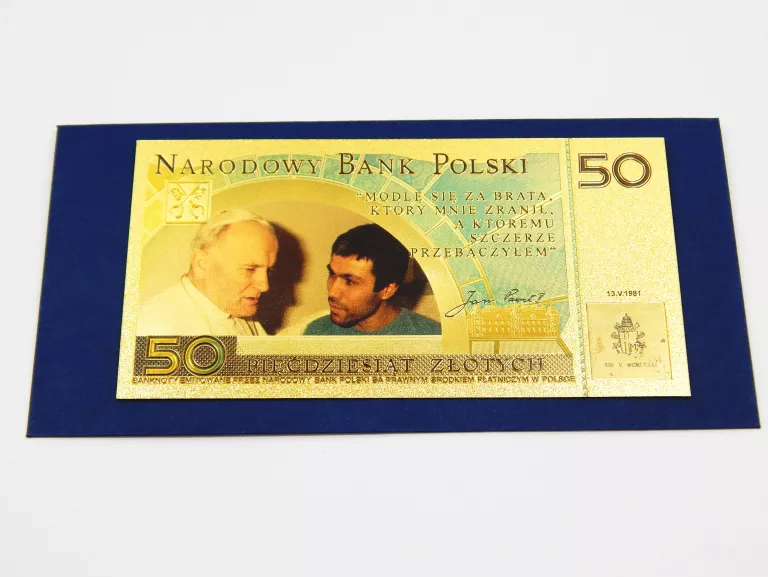 BANKNOTY KOLEKCJONERSKIE POZŁACANE