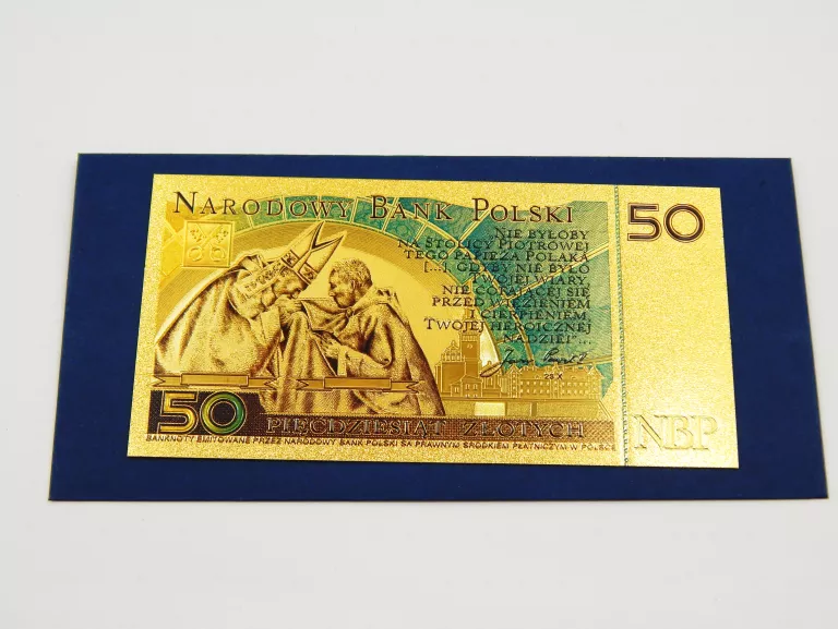 BANKNOTY KOLEKCJONERSKIE POZŁACANE