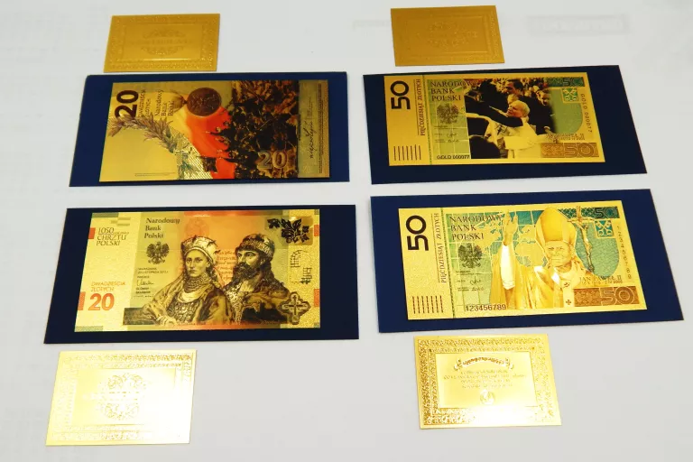 BANKNOTY KOLEKCJONERSKIE POZŁACANE