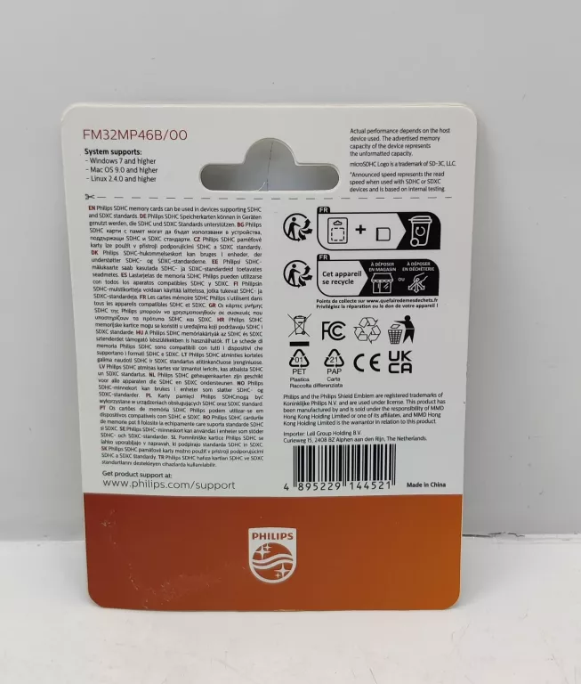 KARTA MICRO SDHC PHILIPS FM32MP45B/00 32 GB