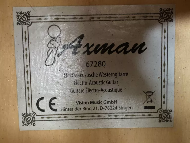 GITARA ELEKTROAKUSTYCZNA AXMAN 67280 + STATYW