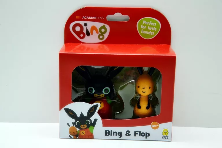 FIGURKI Z BAJKI BING I FLOP ZESTAW 18M+ KRÓLIK BING GOLDEN BEAR