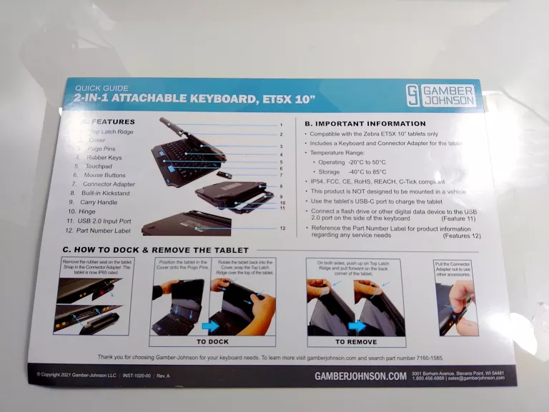 TABLET PANCERNY INARI 10C + KALWIATURA GAMBER JOHNSON