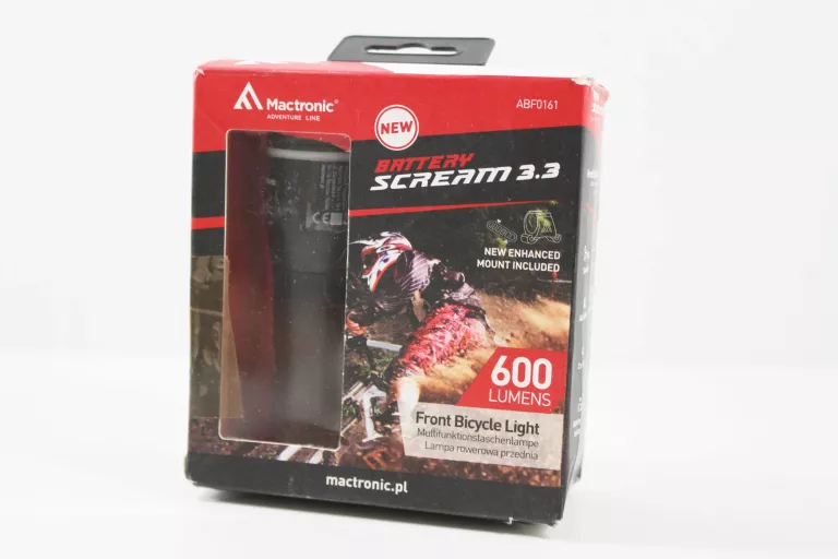 MACTRONIC SCREAM 3.3 LATARKA ROWEROWA PRZEDNIA AAA