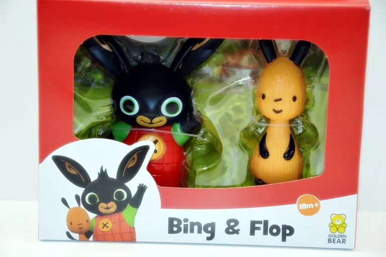 FIGURKI Z BAJKI BING I FLOP ZESTAW 18M+ KRÓLIK BING GOLDEN BEAR