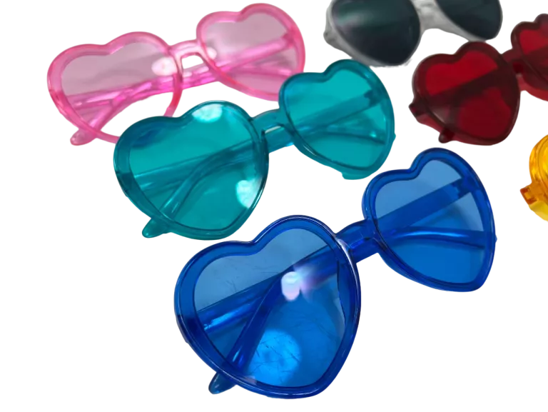 ZESTAW 6 PAR /OKULARY PRZECIWSŁONECZNE IMPREZOWE-HIPSTERSKIE SERCA