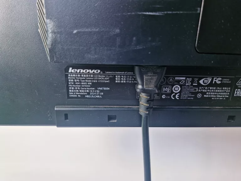 MONITOR 21.5" LENOVO MODEL THINKVISION LT2223PWC