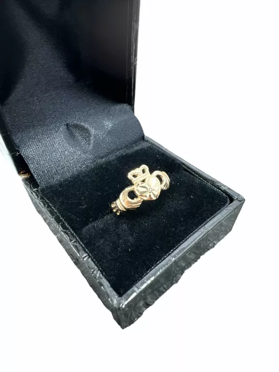 ZŁOTY PIERŚCIONEK CLADDAGH RING P: 375 W: 1,82G R: 12