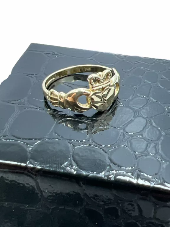 ZŁOTY PIERŚCIONEK CLADDAGH RING P: 375 W: 1,82G R: 12