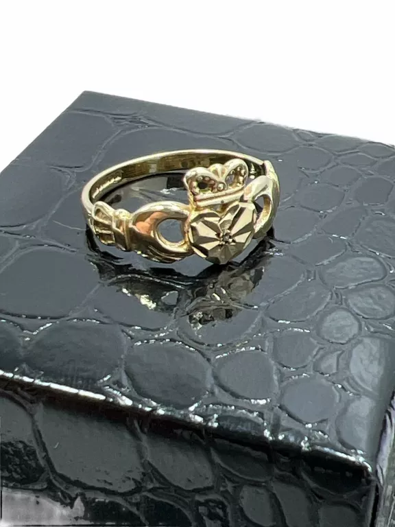 ZŁOTY PIERŚCIONEK CLADDAGH RING P: 375 W: 1,82G R: 12