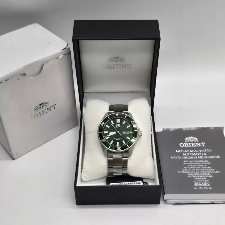 ZEGAREK MĘSKI AUOMATYCZNY ORIENT F692 RA-AA0914E19B ZIELONY KOMPLET + GW /