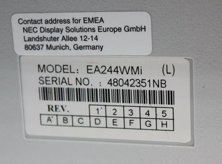 MONITOR LED NEC EA244WMI 24" 1900X1200 HDMI OBROTOWY