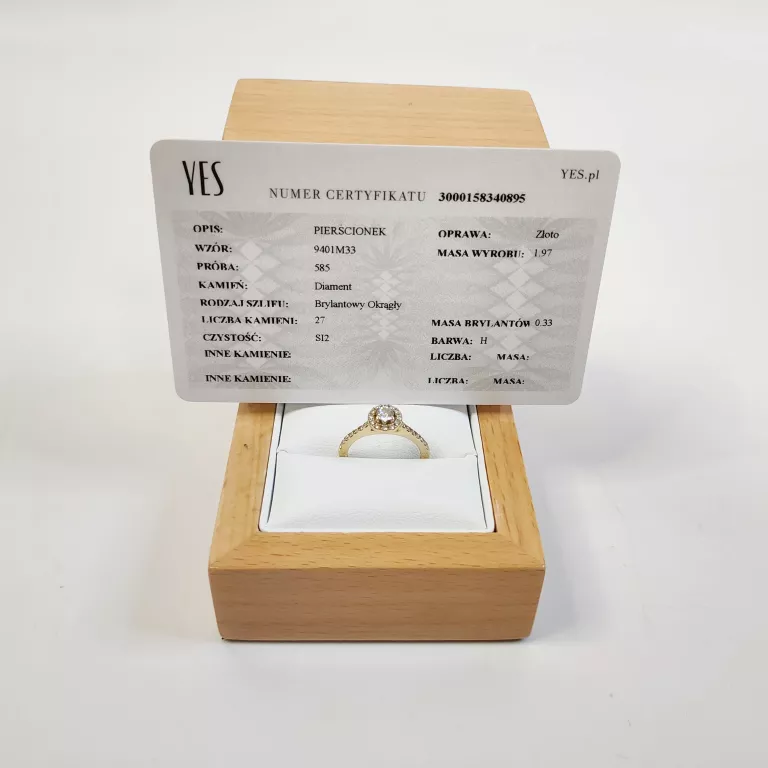 PIERŚCIONEK ZŁOTY Z DIAMENTAMI - METROPOLITAN 9401M33 R7