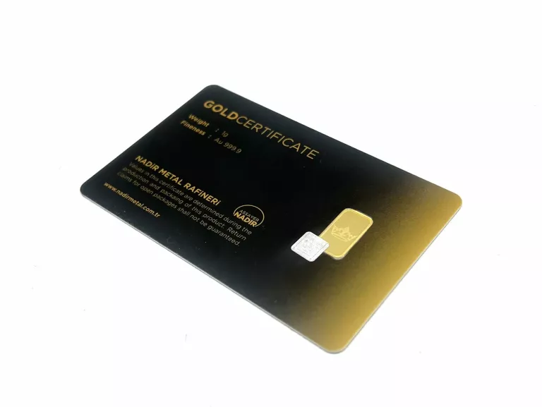 SZTABKA ZŁOTA TAVEX 1G 999,99