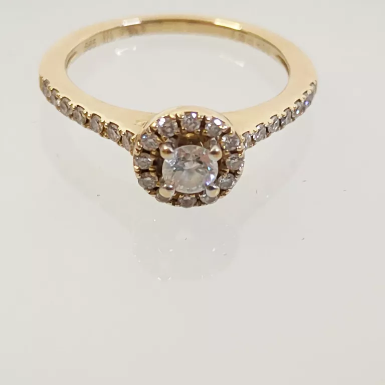 PIERŚCIONEK ZŁOTY Z DIAMENTAMI - METROPOLITAN 9401M33 R7