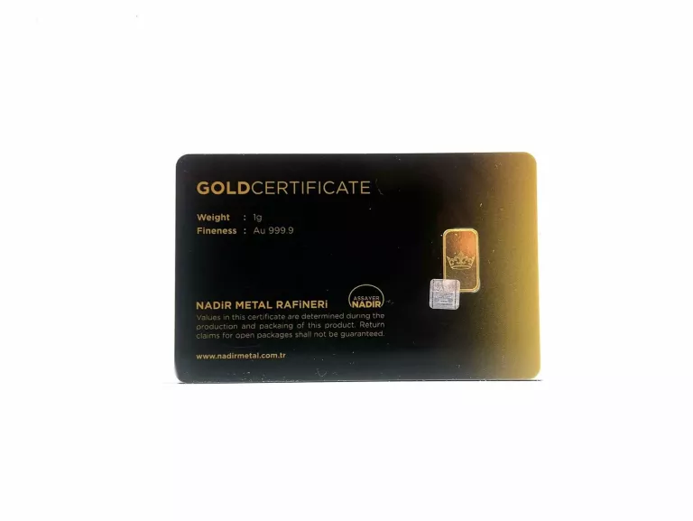 SZTABKA ZŁOTA TAVEX 1G 999,99